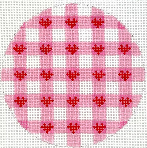 Pink Gingham w/Red Hearts - INSL3-63 (Kate Dickerson)