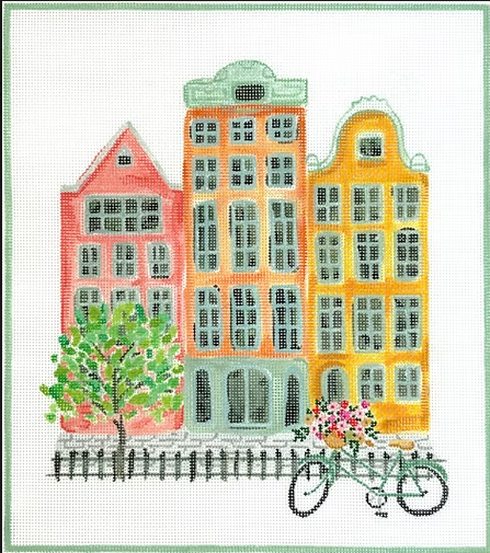 Amsterdam Houses w/Bicycle (Lindsay Brackeen)