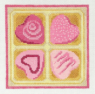 4-Piece Pink Hearts Box (Lauren Bloch Designs)