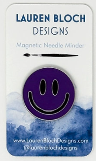 Needle Minder - Smiley Face/Dark Purple (Lauren Bloch Designs)
