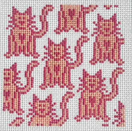Pink Cat Pattern Square (KCN Designers)