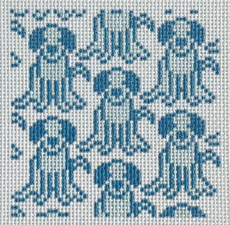 Blue Dog Pattern Square (KCN Designers)