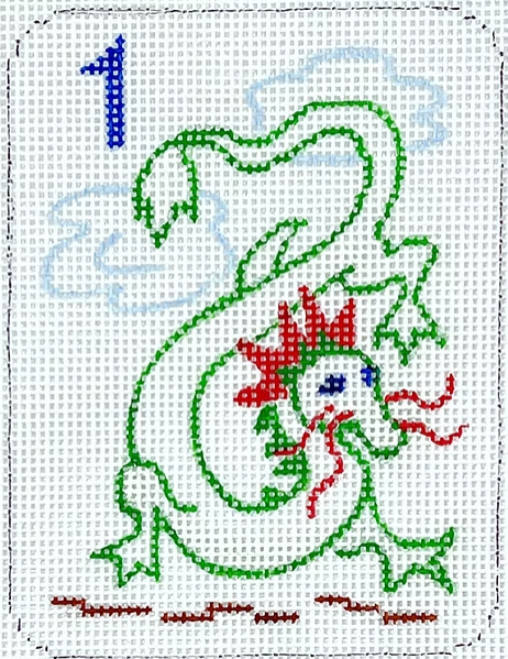 Mini Mahjong Tile - Dragon (Kate Dickerson)