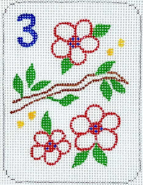 Mini Mahjong Tile - Flowers & Branch (Kate Dickerson)