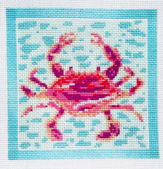Pink Crab on Blue (KCN Designers)
