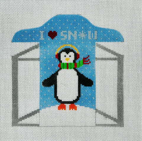 I Love Snow Penguin Sled (KCN Designers)