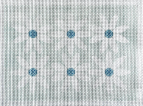 Courteney Six Flowers - White/Blue/Gray (KCN Designers)