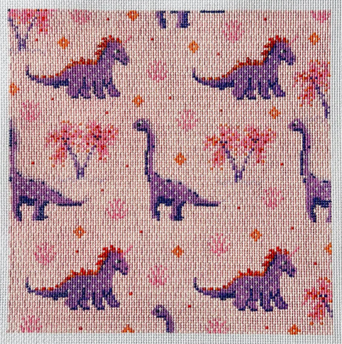 Dinosaur Square - Pink/Purple (KCN Designers)