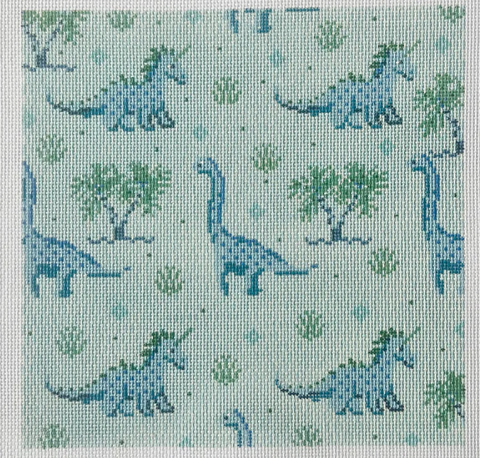 Dinosaur Square - Blue/Green (KCN Designers)