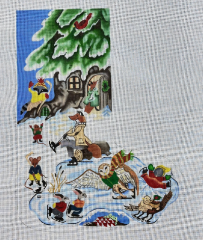 Animal Skating Party Stocking (Susan Roberts)