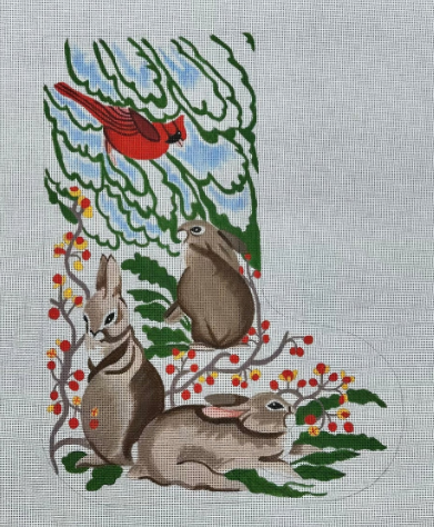 Rabbit In Snow Stocking (Susan Roberts)