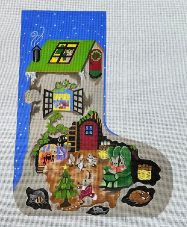 Squirrel Tree Stocking (Susan Roberts)