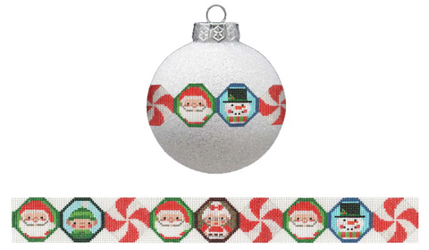 Shape Ornament Band - Peppermint Santa (Starke Art Designs)