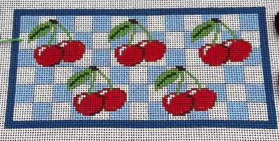 Cherries on Blue Checks (Kristine Kingston)