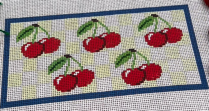 Cherries on Green Checks (Kristine Kingston)