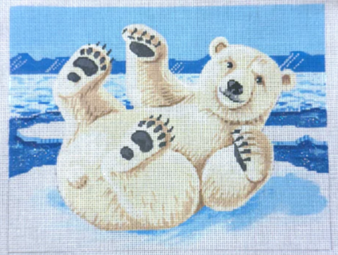 Polar Bear On His Back (Stitchtent)