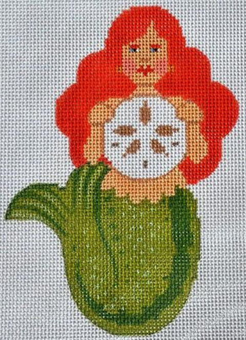 Mini Mermaid w/Sand Dollar (Stitchtent)