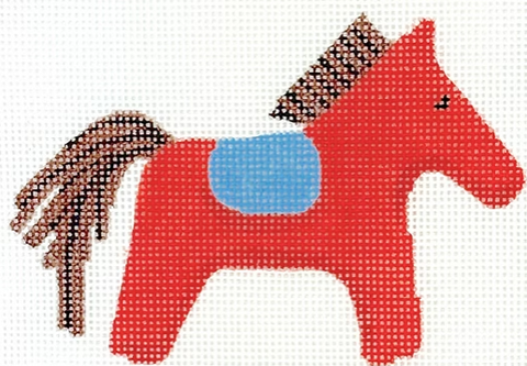 Hermes Horse w/Saddle - Orange (Kate Dickerson)