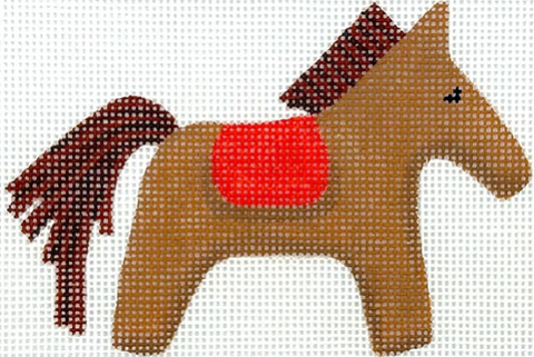 Hermes Inspired Horse w/Saddle - Brown (Kate Dickerson)
