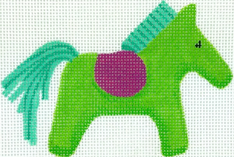 Hermes Horse w/Saddle - Green (Kate Dickerson)