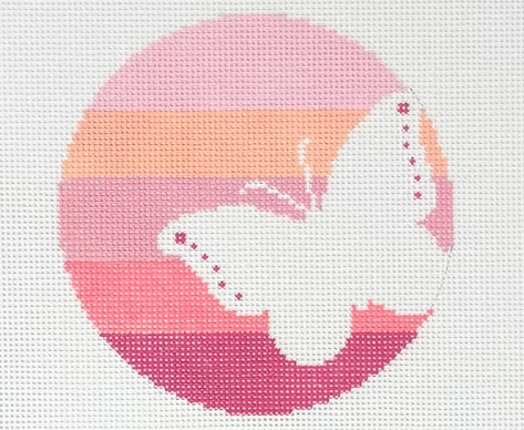 Butterfly on Stripes (Lauren Bloch Designs)