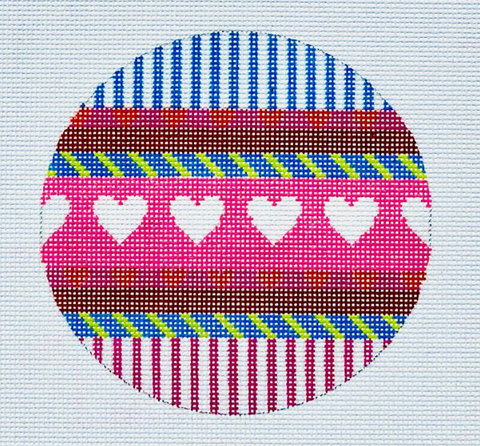 Valentine Stripe Ornament (KCN Designers)
