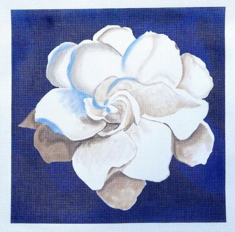 White Flower on Blue (KCN Designers)