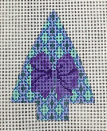 Argyle w/Purple Bow Tree (KCN Designers)