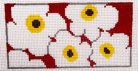 White Poppy Rectangle - 18M (Blueberry Point)