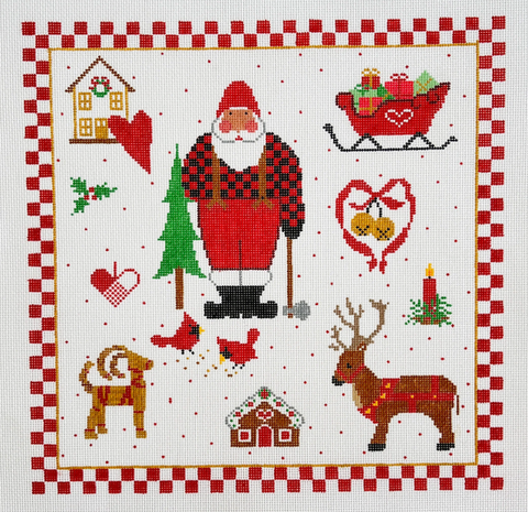 Lumberjack Santa Pillow (Blueberry Point)