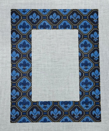 Blue Fleur de Lis Frame (Susan Roberts)