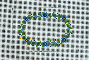 Floral Wreath/Blue Mini Insert (Susan Roberts)
