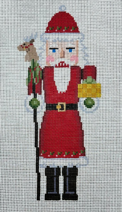 Nutcracker, Reindeer Santa w/Present - Stand-Up (Susan Roberts)