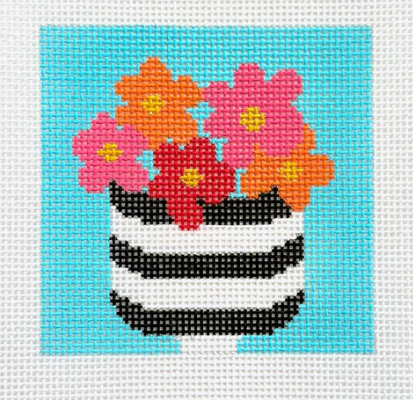 Flowers in Striped Pot (KCN Designers)