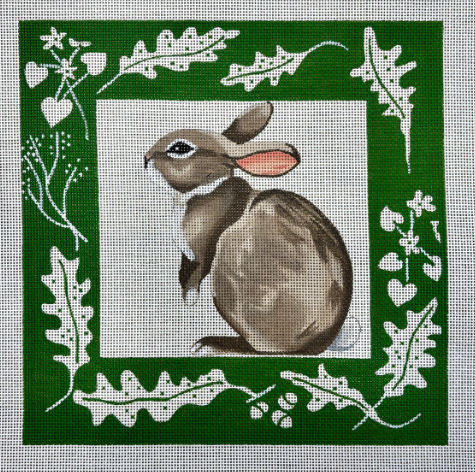 Rabbit w/Green Border (Susan Roberts)