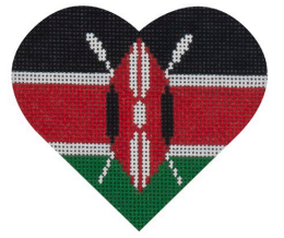 Kenyan Flag Heart (Pepperberry Designs)