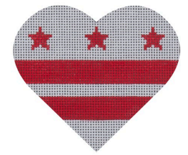 Washington DC Flag Heart (Pepperberry Designs)