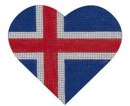 Icelandic Flag Heart (Pepperberry Designs)