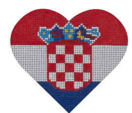 Croatian Flag Heart (Pepperberry Designs)