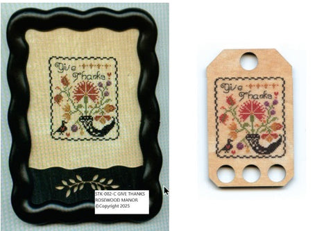 Give Thanks - Small Thread Keep & Chart (Rosewood Manor)