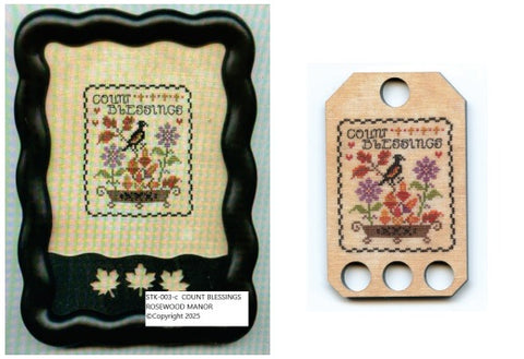 Count Blessings - Small Thread Keep & Chart (Rosewood Manor)