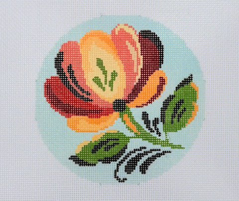 Rosemaling Flower Red Rose (KCN Designers)