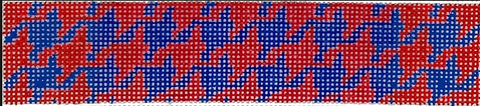 Key Fob - Houndstooth Navy/Red (Kate Dickerson)