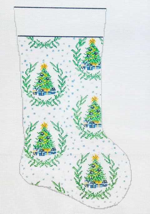 Blue Tree Stocking (KCN Designers)