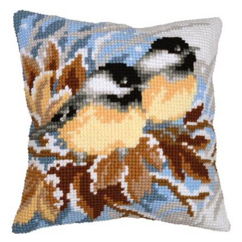 Chickadees in Winter Cushion (Vervaco)