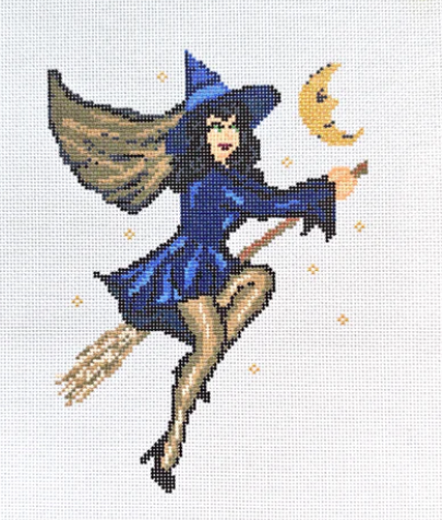 Retro Witch in Blue (Stitchtent)