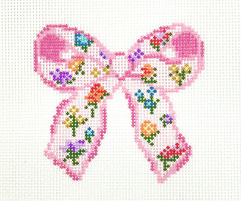 Floral Print Bow/Pink (Stitchtent)