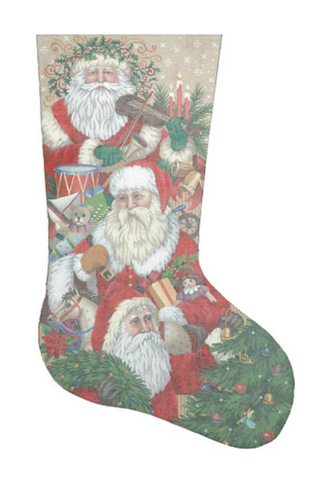 Victorian Parade of Santas Stocking - 18M