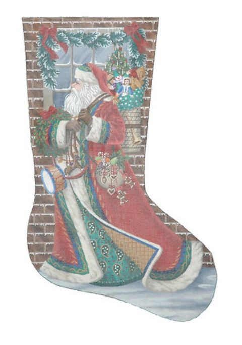 Santa Delivering Stocking - 18M