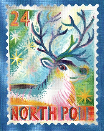 North Pole Reindeer Stamp (Kate Dickerson)